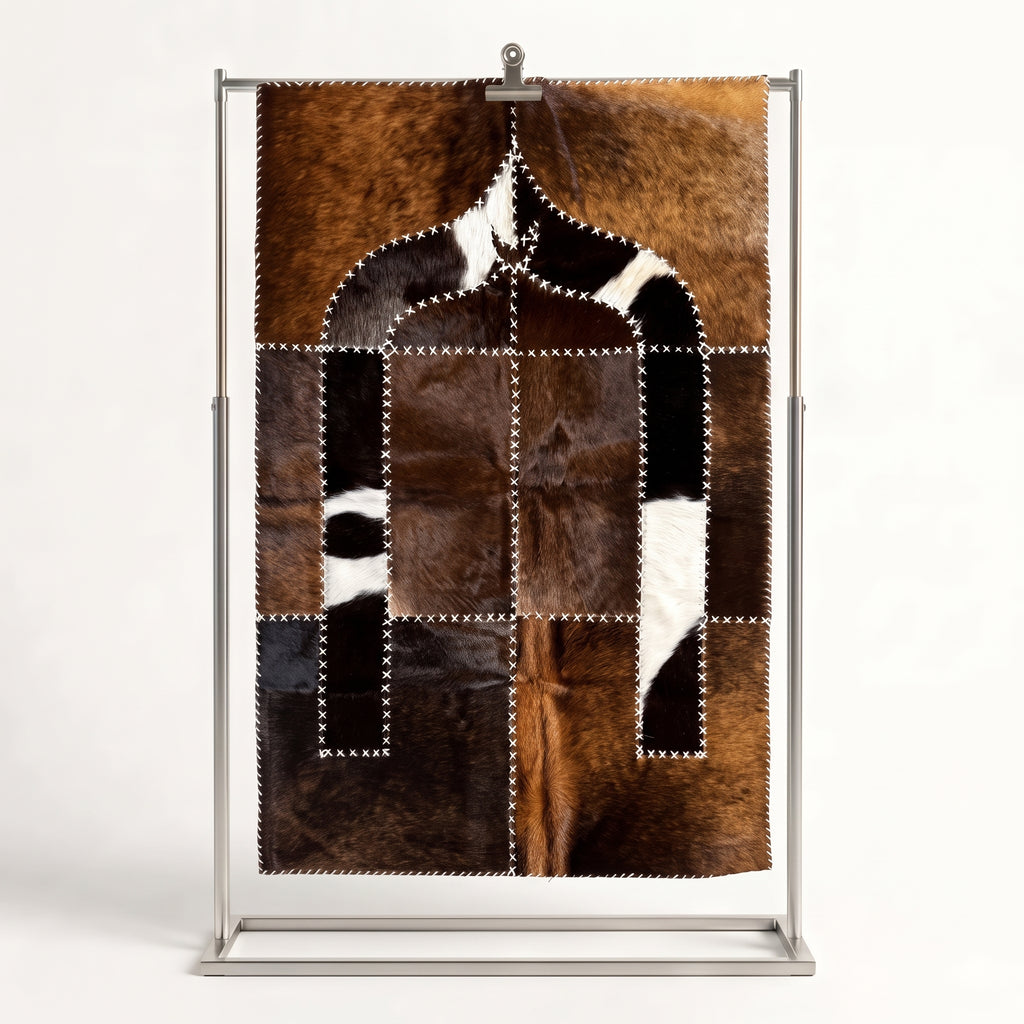 سجادة صلاة فاخرة من جلد البقر - 70 × 115 سم | طقم فاخر جاهز للإهداء